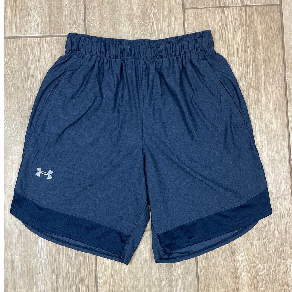 Under Armour HeatGear Athletic Shorts Men’s Medium Blue Loose Training Gym